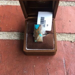 Native American Pilot Mountain Turquoise 925 HM